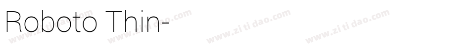 Roboto Thin字体转换